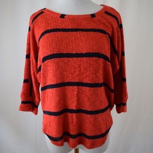 Splendid Red and Blue Striped Sweater XS